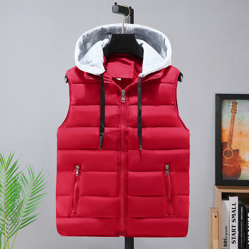 Mens Thickened Cotton Vest For Fall And Winter