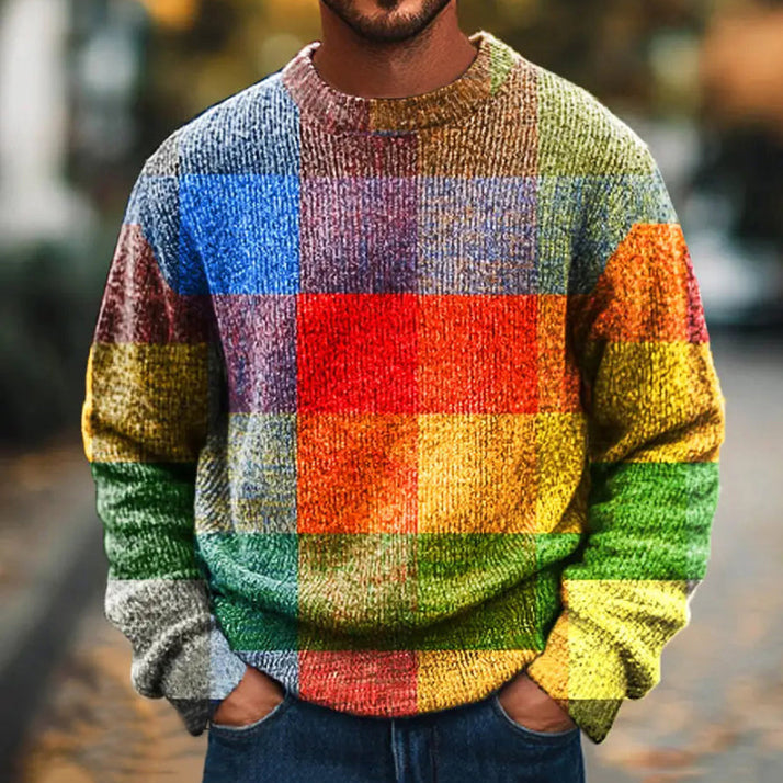 Mens Comfy Streetwear Top Made From Chunky Knit Fabric