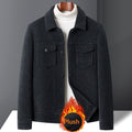 Winter FleeceLined Mens KoreanStyle Trendy Casual Wool Jacket Coat