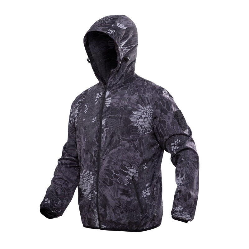 Tactical Hooded Camouflage Outerwear For Outdoor Use