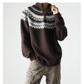 Mens American-style Retro Sweater For Fall And Winter