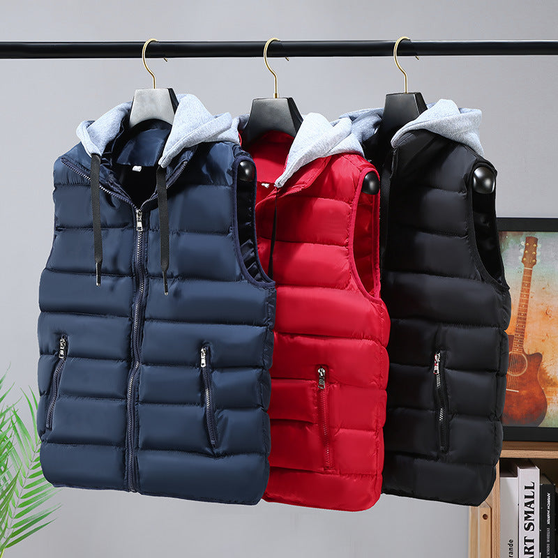 Mens Thickened Cotton Vest For Fall And Winter