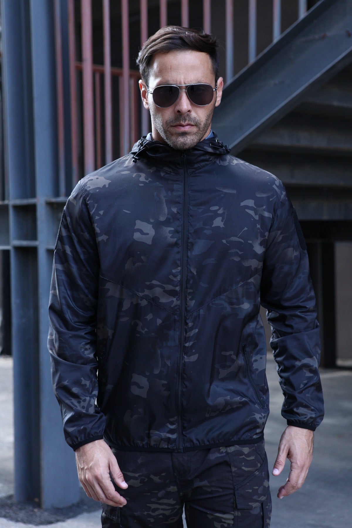 Tactical Hooded Camouflage Outerwear For Outdoor Use