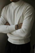 Mens Slim-fit Mock-neck Modal Base Sweater