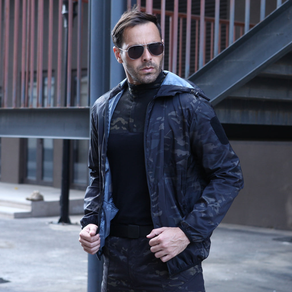 Tactical Hooded Camouflage Outerwear For Outdoor Use