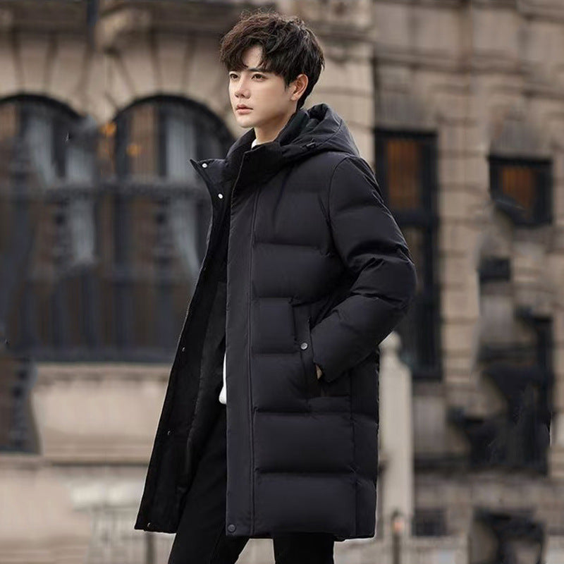 Mid-length Mens Winter Coat For Business And Young Men